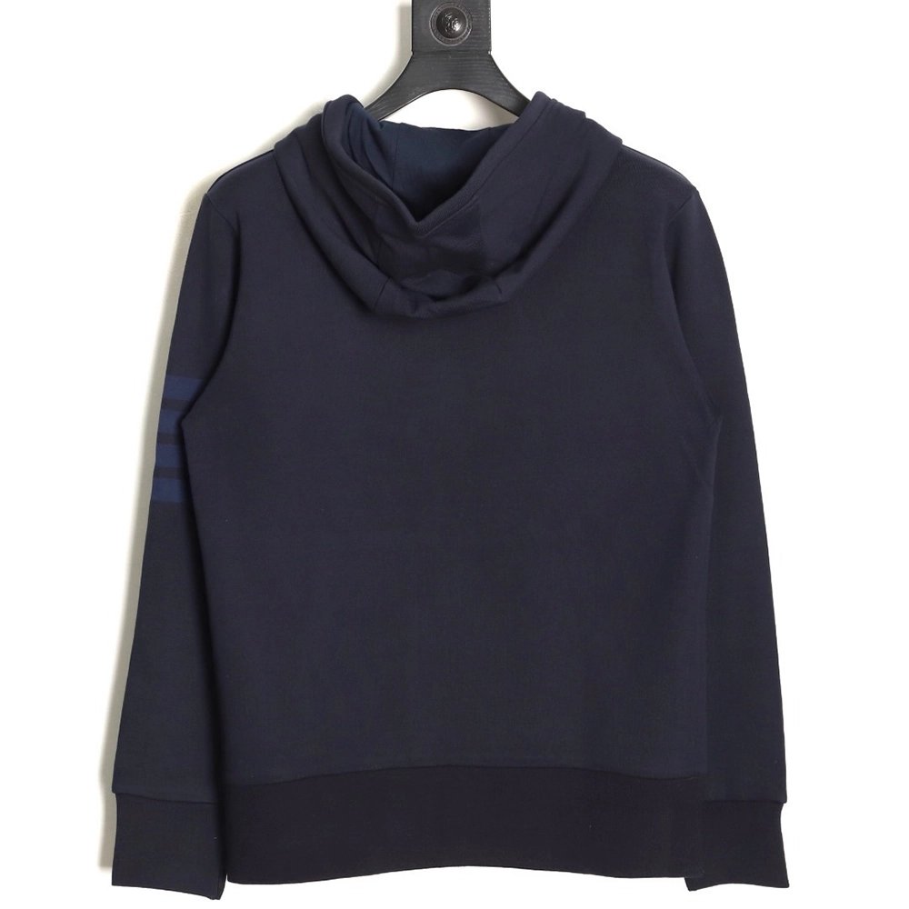 Thom Browne classic yarn-dyed four-bar hooded sweatshirt TSK1,Thom Browne