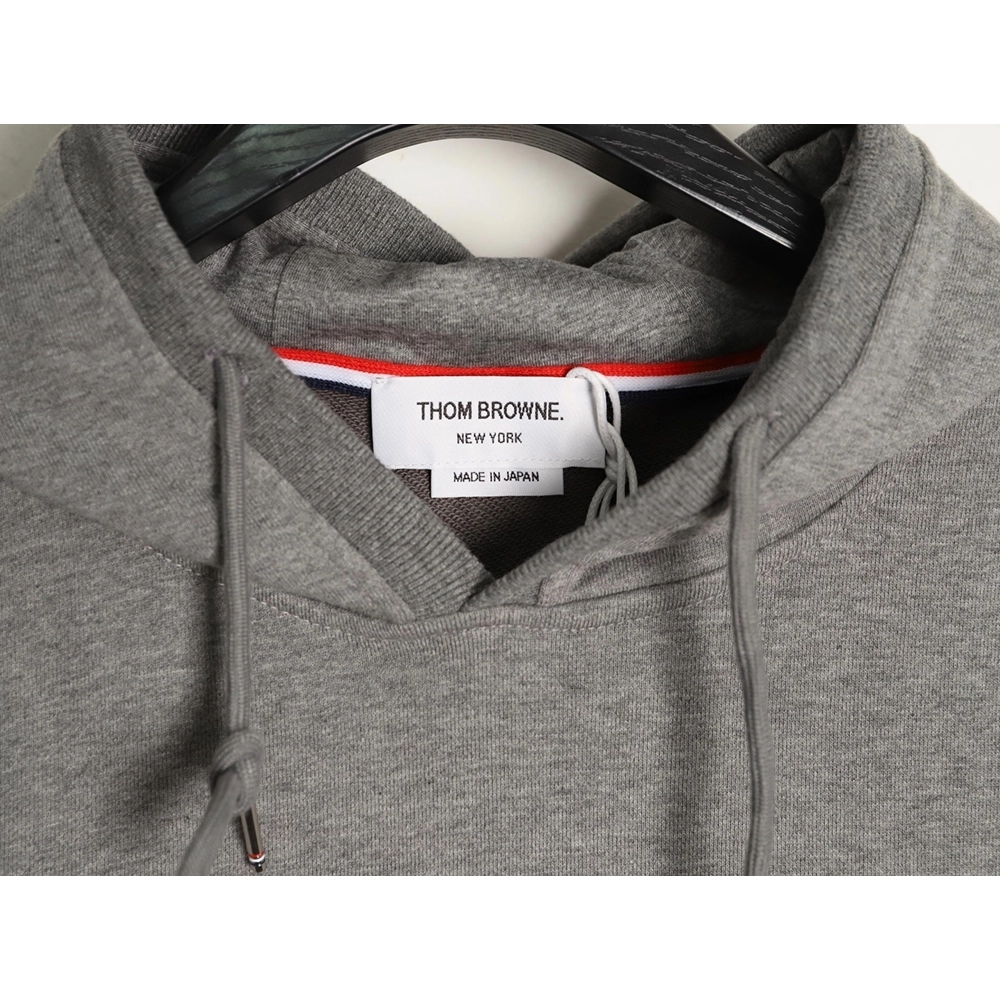 Thom Browne classic yarn-dyed four-bar hooded sweatshirt,Thom Browne