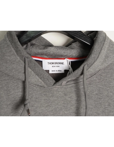 Thom Browne classic yarn-dyed four-bar hooded sweatshirt,Thom Browne