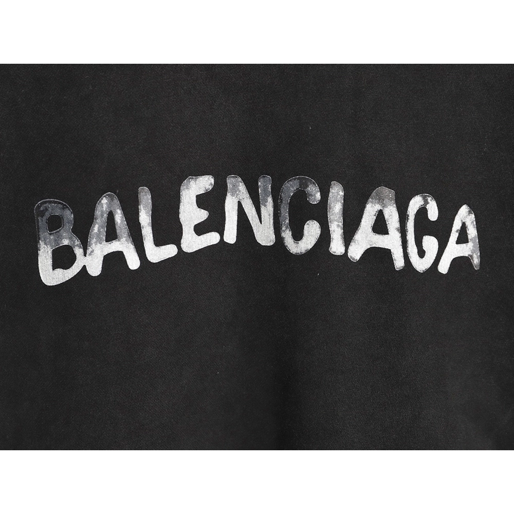Balenciaga washed letter print crew neck sweatshirt,Balenciaga