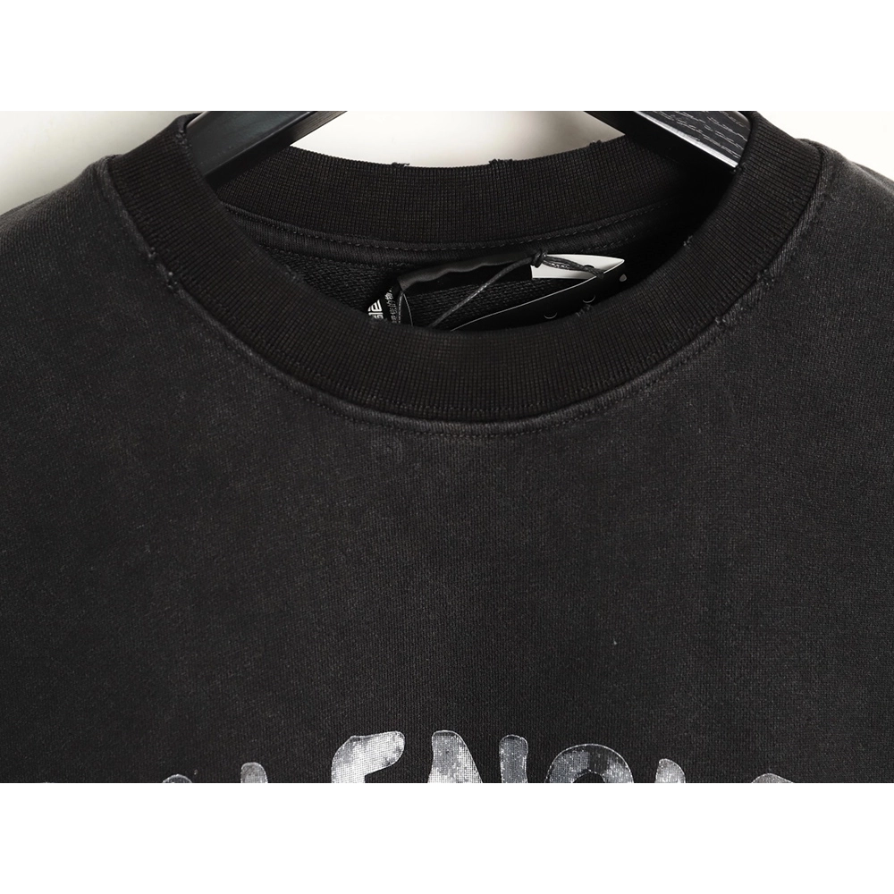 Balenciaga washed letter print crew neck sweatshirt,Balenciaga