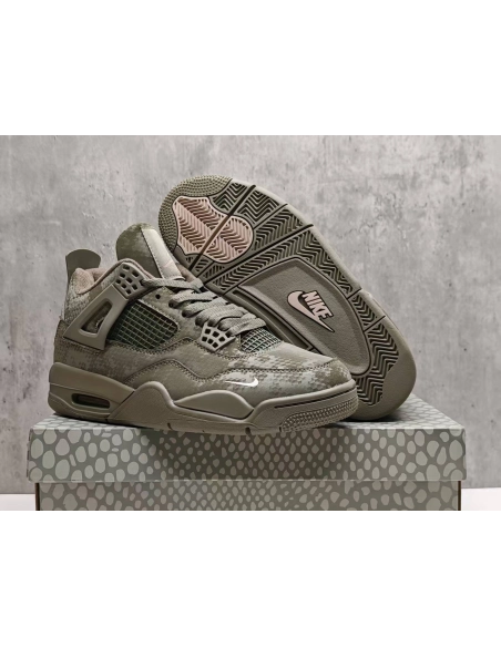 Nigel Sylvester x AJ 4 Army Green Mamba Shoes Sneakers