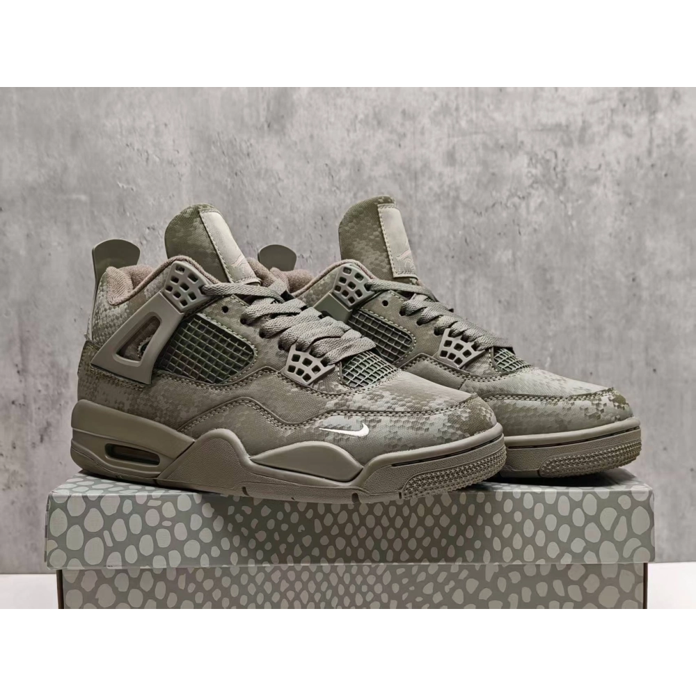Nigel Sylvester x AJ 4 Army Green Mamba Shoes Sneakers