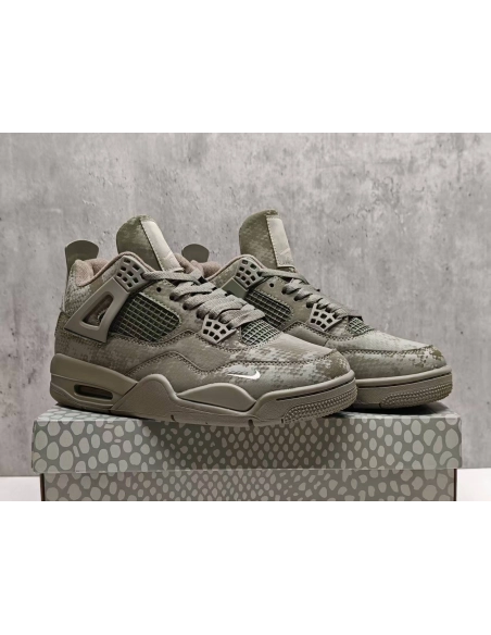 Nigel Sylvester x AJ 4 Army Green Mamba Shoes Sneakers