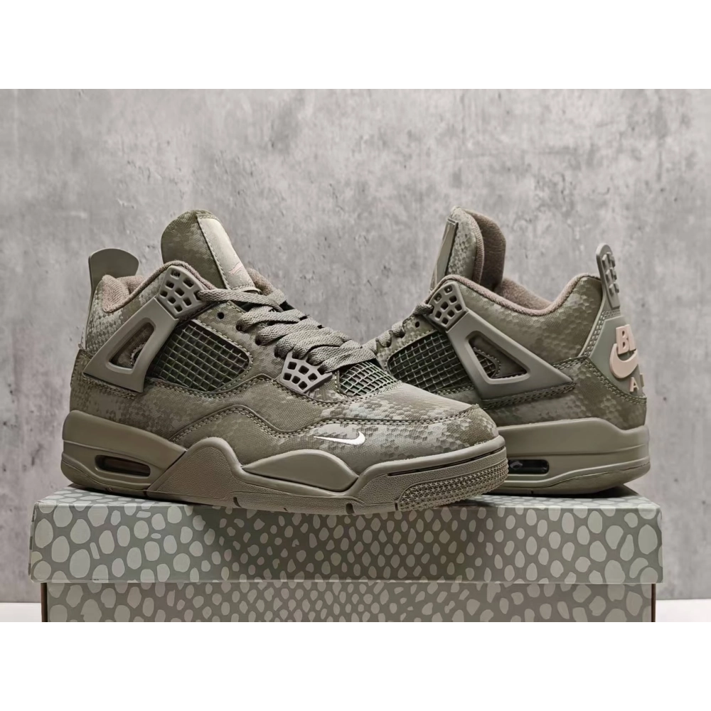 Nigel Sylvester x AJ 4 Army Green Mamba Shoes Sneakers