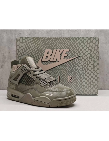Nigel Sylvester x AJ 4 Army Green Mamba Shoes Sneakers