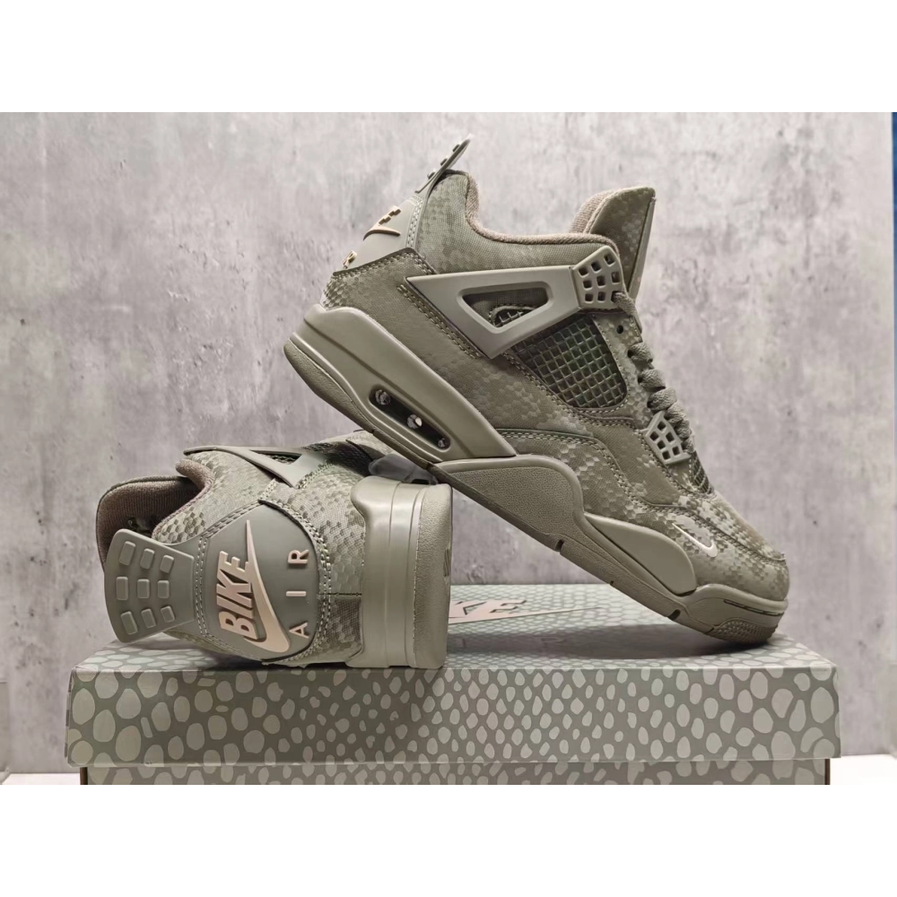 Nigel Sylvester x AJ 4 Army Green Mamba Shoes Sneakers