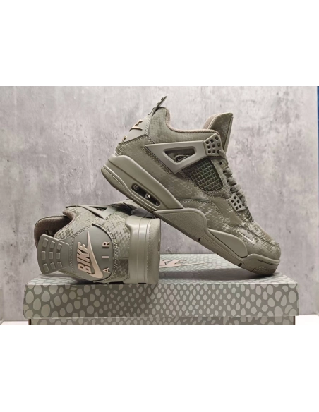 Nigel Sylvester x AJ 4 Army Green Mamba Shoes Sneakers