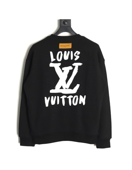 Louis Vuitton handpainted graffiti logo crewneck sweatshirt,Louis Vuitton Sweatshirt,Sweatshirt,APPAREL