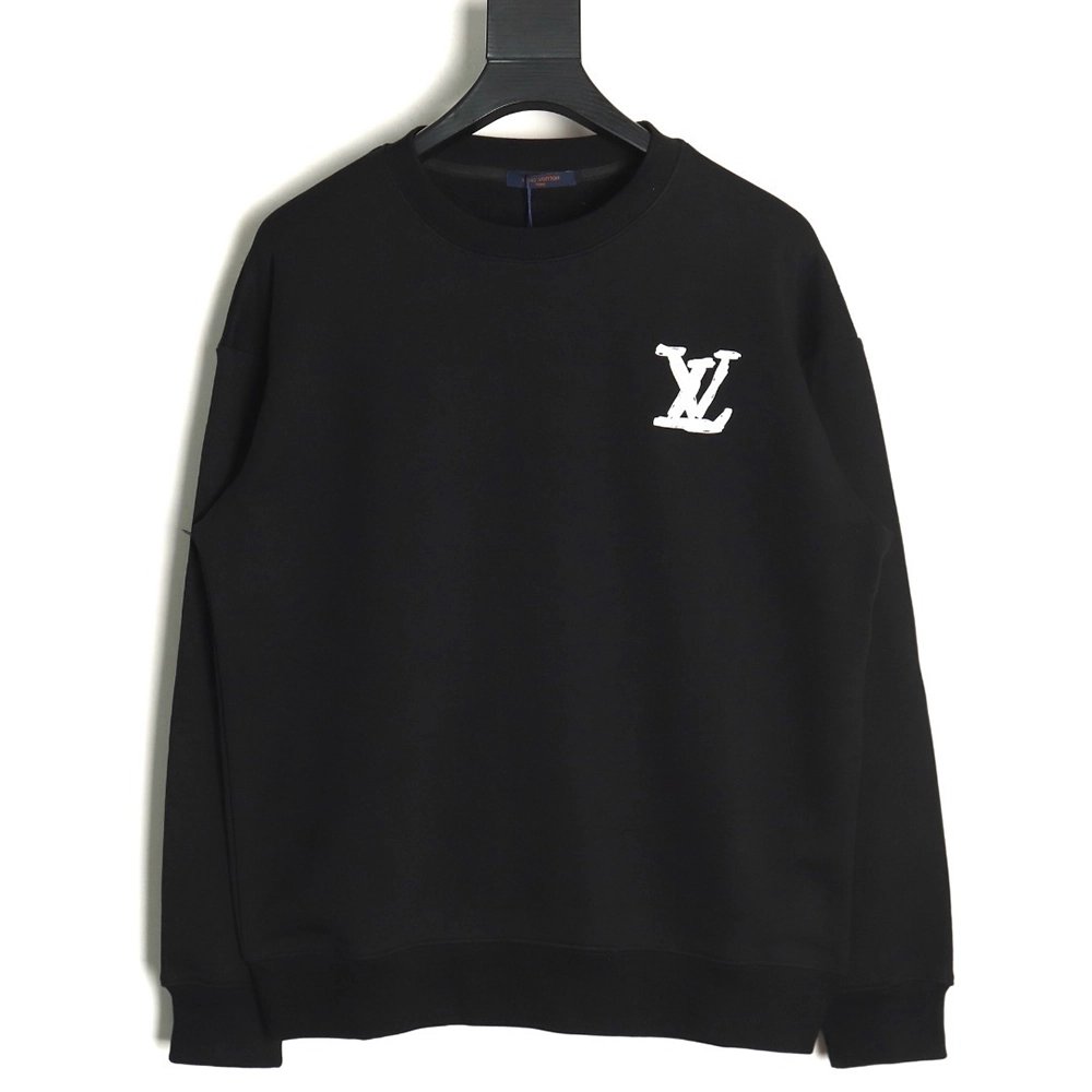 Louis Vuitton handpainted graffiti logo crewneck sweatshirt,Louis Vuitton Sweatshirt,Sweatshirt,APPAREL