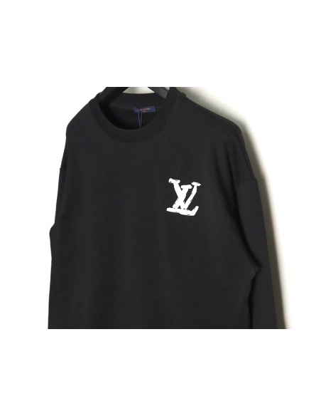 Louis Vuitton handpainted graffiti logo crewneck sweatshirt,Louis Vuitton Sweatshirt,Sweatshirt,APPAREL