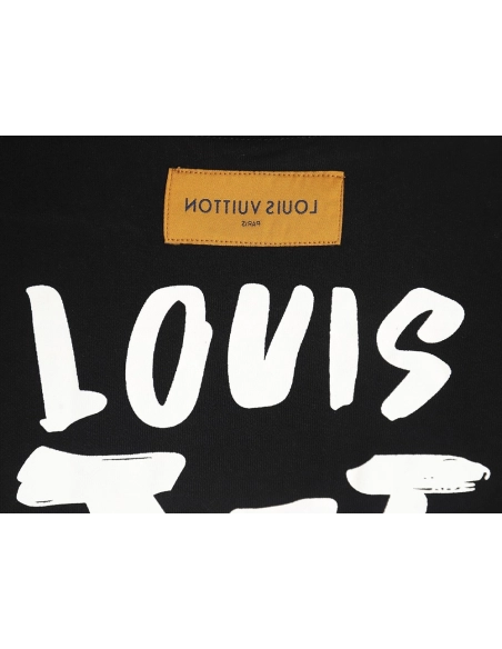 Louis Vuitton handpainted graffiti logo crewneck sweatshirt,Louis Vuitton Sweatshirt,Sweatshirt,APPAREL