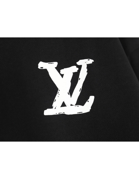 Louis Vuitton handpainted graffiti logo crewneck sweatshirt,Louis Vuitton Sweatshirt,Sweatshirt,APPAREL