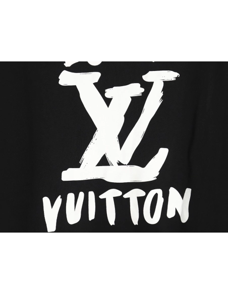 Louis Vuitton handpainted graffiti logo crewneck sweatshirt,Louis Vuitton Sweatshirt,Sweatshirt,APPAREL