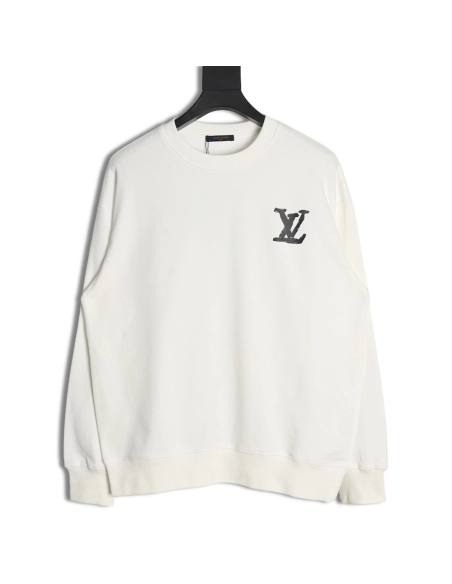 Louis Vuitton handpainted graffiti logo crewneck sweatshirt,Louis Vuitton Sweatshirt,Sweatshirt,APPAREL