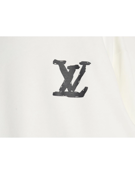 Louis Vuitton handpainted graffiti logo crewneck sweatshirt,Louis Vuitton Sweatshirt,Sweatshirt,APPAREL