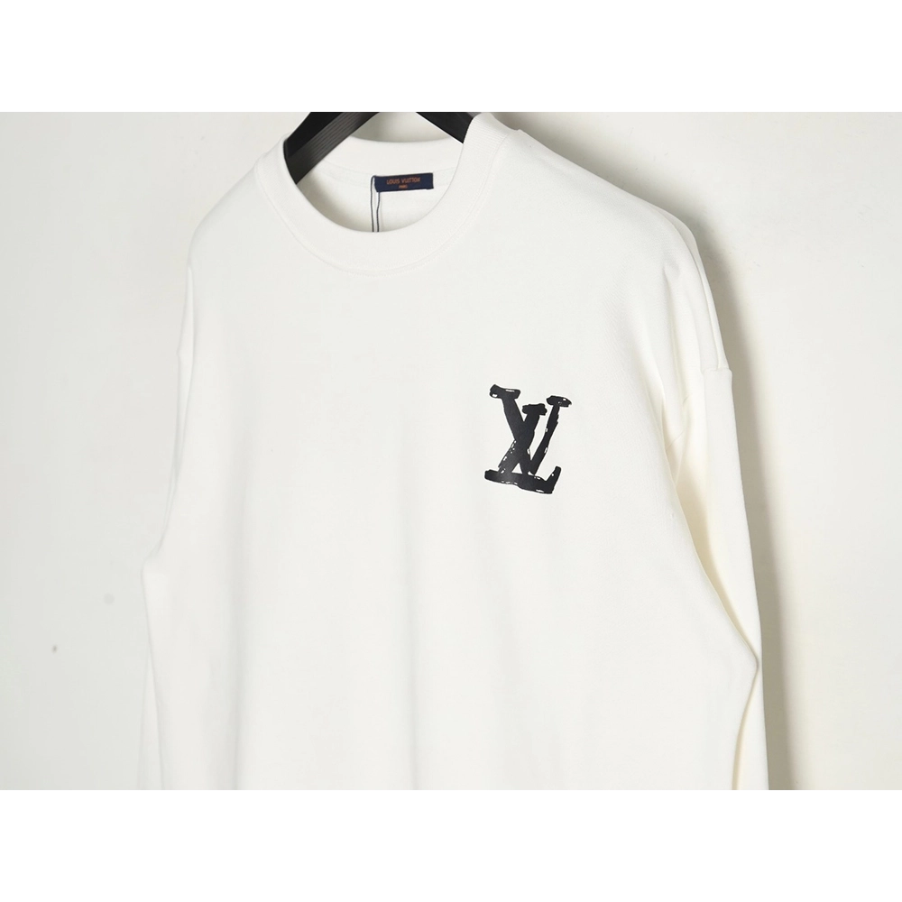 Louis Vuitton handpainted graffiti logo crewneck sweatshirt,Louis Vuitton Sweatshirt,Sweatshirt,APPAREL
