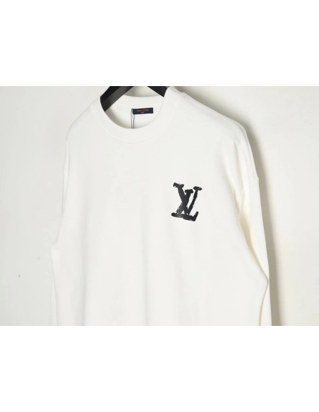 Louis Vuitton handpainted graffiti logo crewneck sweatshirt,Louis Vuitton Sweatshirt,Sweatshirt,APPAREL