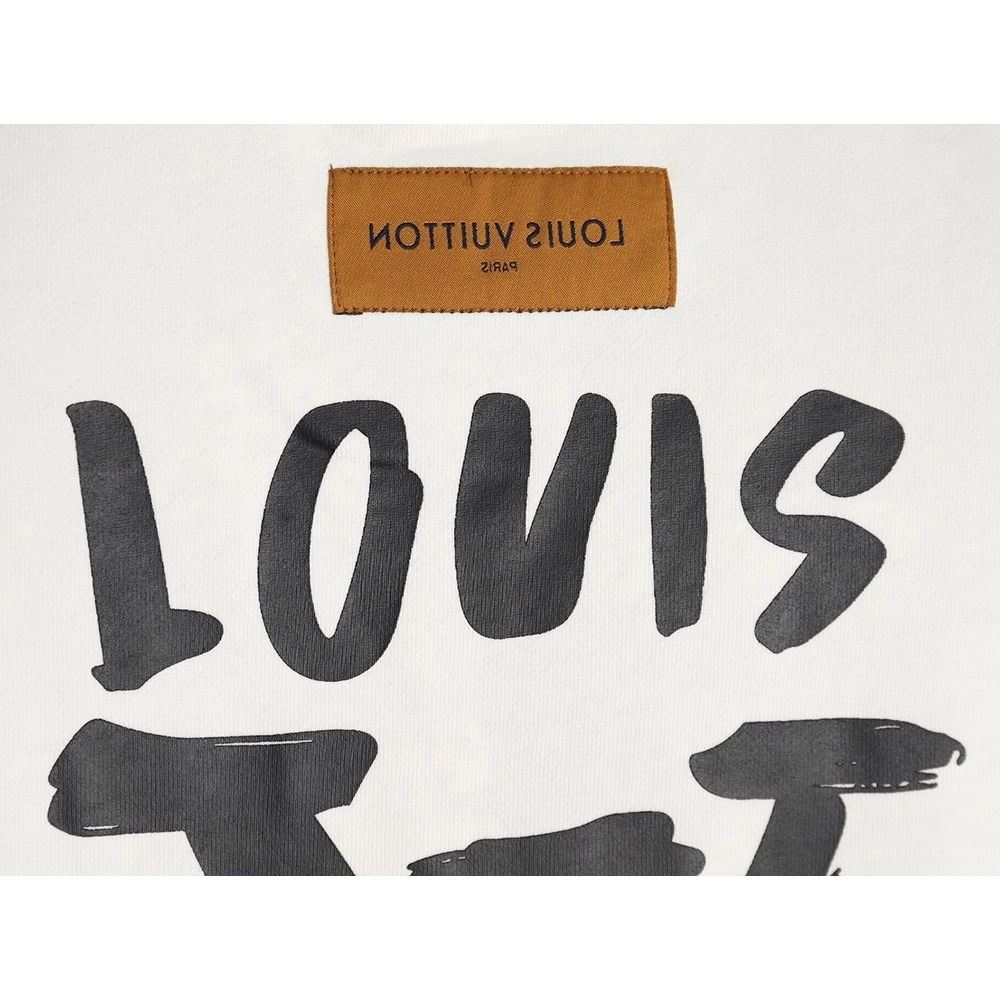 Louis Vuitton handpainted graffiti logo crewneck sweatshirt,Louis Vuitton Sweatshirt,Sweatshirt,APPAREL