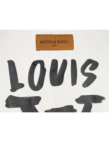 Louis Vuitton handpainted graffiti logo crewneck sweatshirt,Louis Vuitton Sweatshirt,Sweatshirt,APPAREL