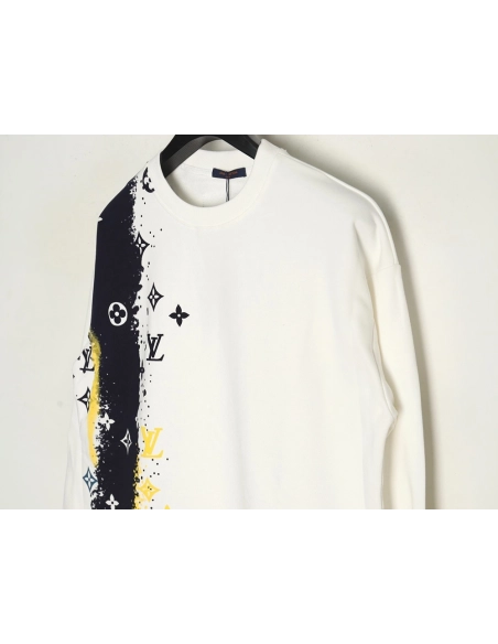 Louis Vuitton splashink monogram print crewneck sweatshirt,Louis Vuitton Sweatshirt,Sweatshirt,APPAREL