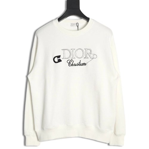 Dior embroidered pin lettering crew neck sweatshirt,Dior Sweatshirt,Sweatshirt,APPAREL
