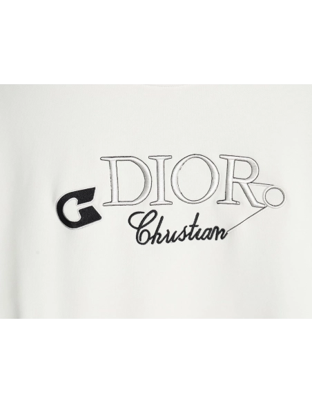 Dior embroidered pin lettering crew neck sweatshirt,Dior Sweatshirt,Sweatshirt,APPAREL