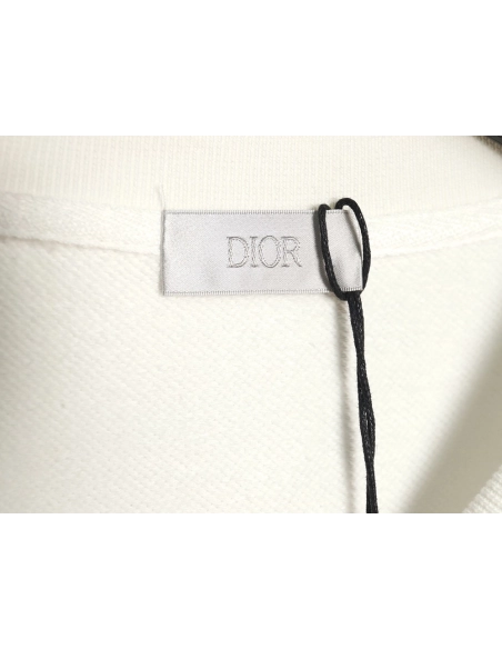 Dior embroidered pin lettering crew neck sweatshirt,Dior Sweatshirt,Sweatshirt,APPAREL