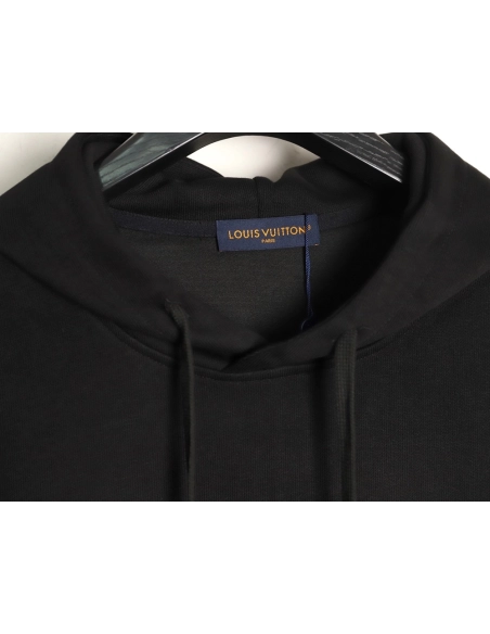 Louis Vuitton zippered faux pocket hoodie,Louis Vuitton Hoodie,Hoodie,APPAREL