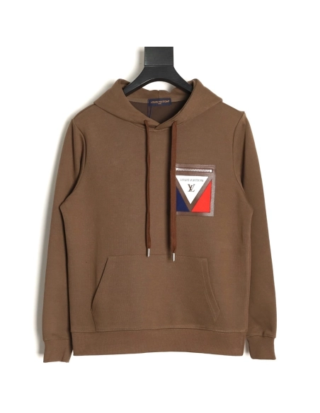 Louis Vuitton zippered faux pocket hoodie,Louis Vuitton Hoodie,Hoodie,APPAREL
