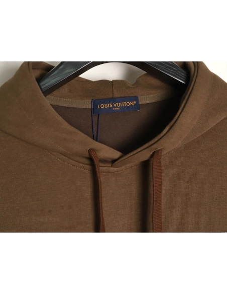 Louis Vuitton zippered faux pocket hoodie,Louis Vuitton Hoodie,Hoodie,APPAREL