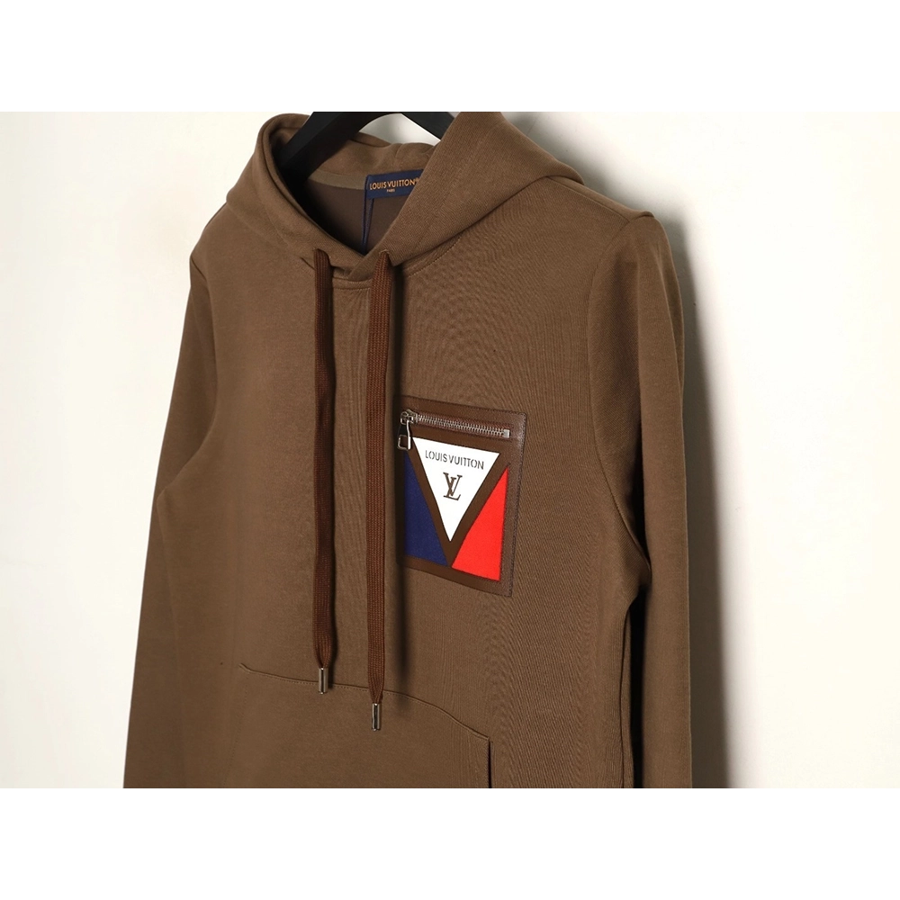 Louis Vuitton zippered faux pocket hoodie,Louis Vuitton Hoodie,Hoodie,APPAREL