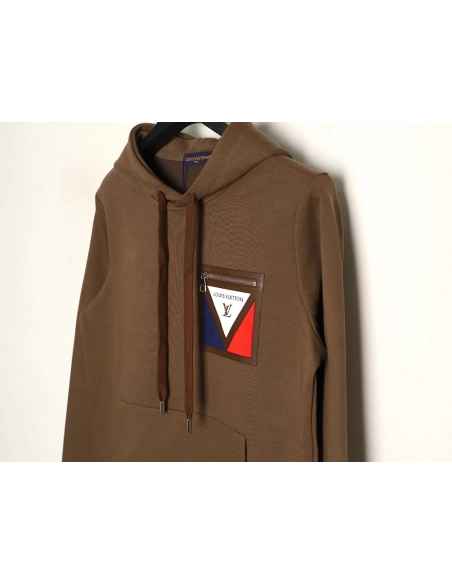 Louis Vuitton zippered faux pocket hoodie,Louis Vuitton Hoodie,Hoodie,APPAREL