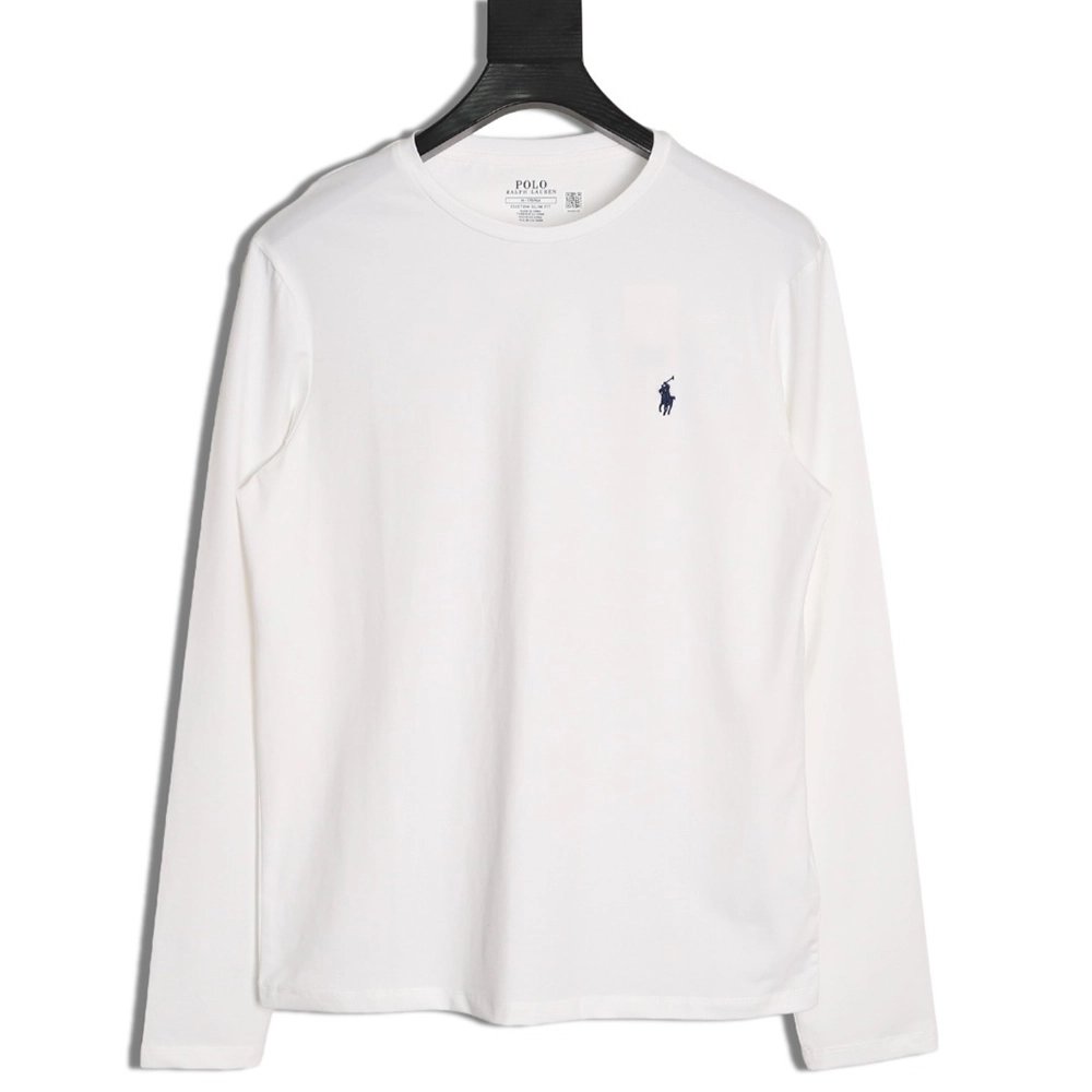 Ralph Lauren Pony Embroidered Long Sleeve TShirt,Ralph Lauren T Shirt,Tshirt,APPAREL