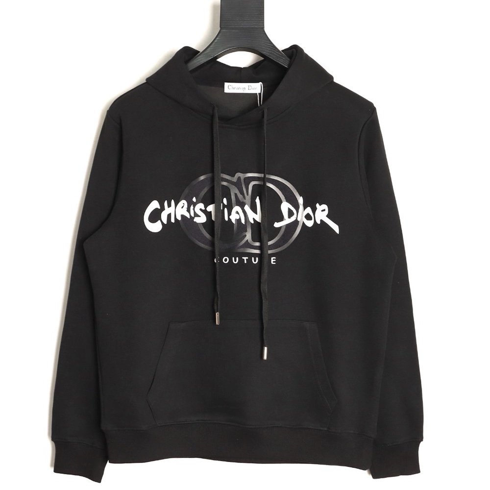 Dior embossed logo hooded sweatshirt,Dior Sweatshirt,Sweatshirt,APPAREL