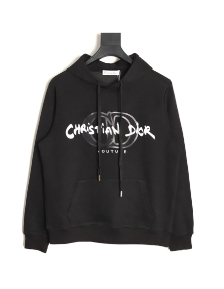 Dior embossed logo hooded sweatshirt,Dior Sweatshirt,Sweatshirt,APPAREL