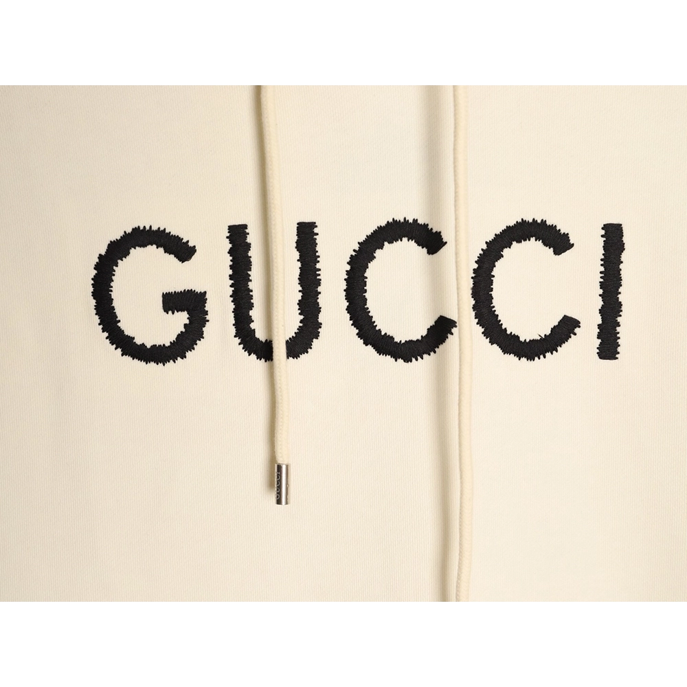 Gucci embroidered lettering hooded sweatshirt,Gucci Sweatshirt,Sweatshirt,APPAREL