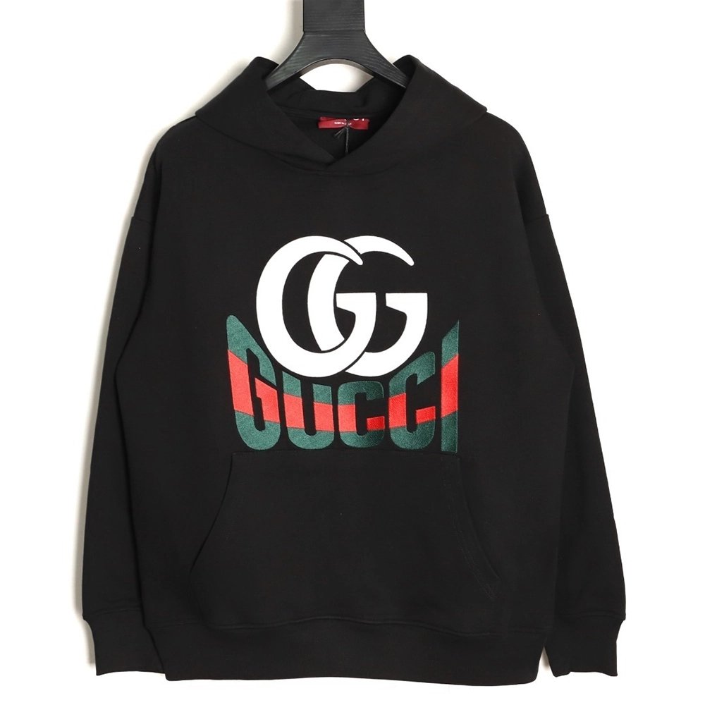 Gucci Double G logo print hooded sweatshirt,Gucci Sweatshirt,Sweatshirt,APPAREL
