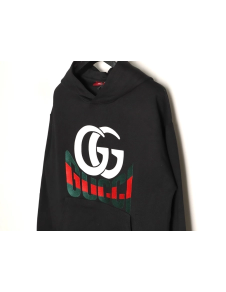 Gucci Double G logo print hooded sweatshirt,Gucci Sweatshirt,Sweatshirt,APPAREL