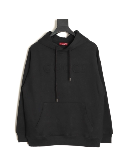 Gucci 3D embossed lettering logo hooded sweatshirt,Gucci Sweatshirt,Sweatshirt,APPAREL