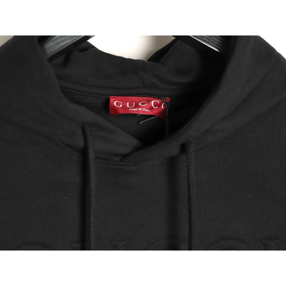 Gucci 3D embossed lettering logo hooded sweatshirt,Gucci Sweatshirt,Sweatshirt,APPAREL