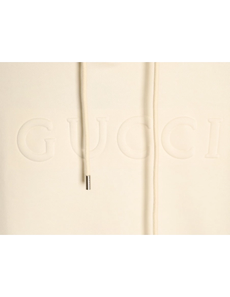 Gucci 3D embossed lettering logo hooded sweatshirt,Gucci Sweatshirt,Sweatshirt,APPAREL