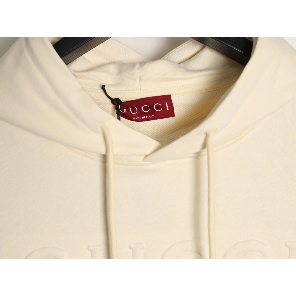 Gucci 3D embossed lettering logo hooded sweatshirt,Gucci Sweatshirt,Sweatshirt,APPAREL