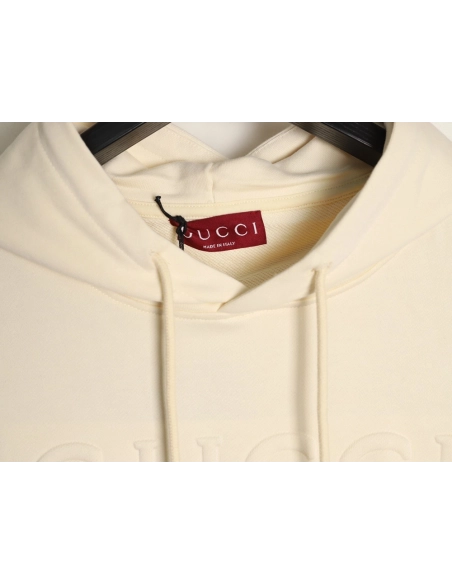 Gucci 3D embossed lettering logo hooded sweatshirt,Gucci Sweatshirt,Sweatshirt,APPAREL