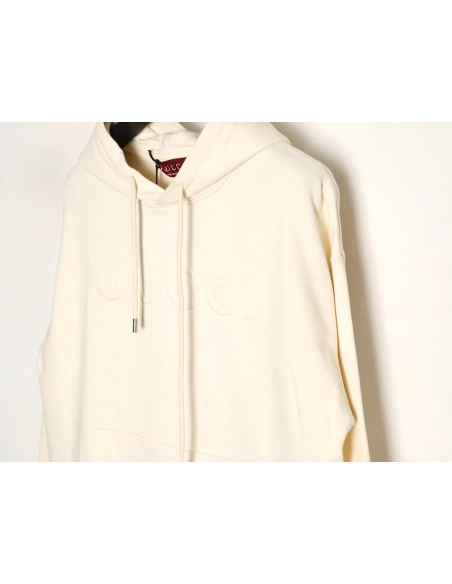Gucci 3D embossed lettering logo hooded sweatshirt,Gucci Sweatshirt,Sweatshirt,APPAREL
