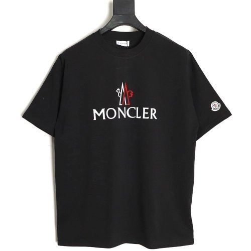 Moncler flocked logo print shortsleeve,Moncler T Shirt,Tshirt,APPAREL