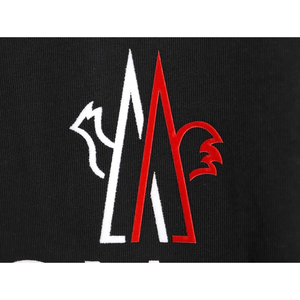 Moncler flocked logo print shortsleeve,Moncler T Shirt,Tshirt,APPAREL