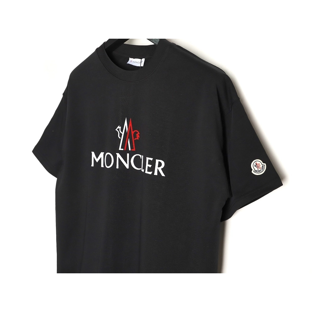 Moncler flocked logo print shortsleeve,Moncler T Shirt,Tshirt,APPAREL