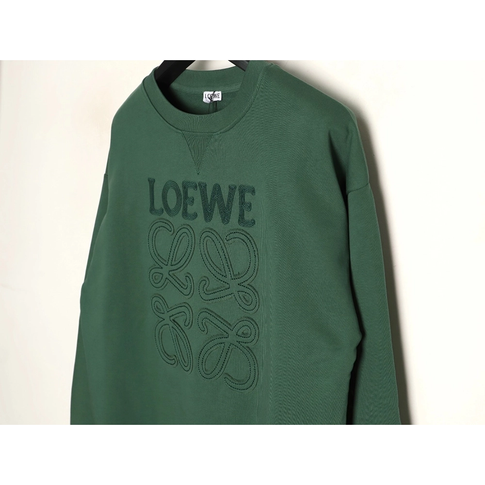 Loewe contrasting letter knitted totem logo patch embroidered sweatshirt,Loewe Sweatshirt,Sweatshirt,APPAREL