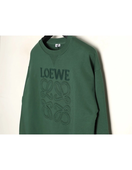 Loewe contrasting letter knitted totem logo patch embroidered sweatshirt,Loewe Sweatshirt,Sweatshirt,APPAREL